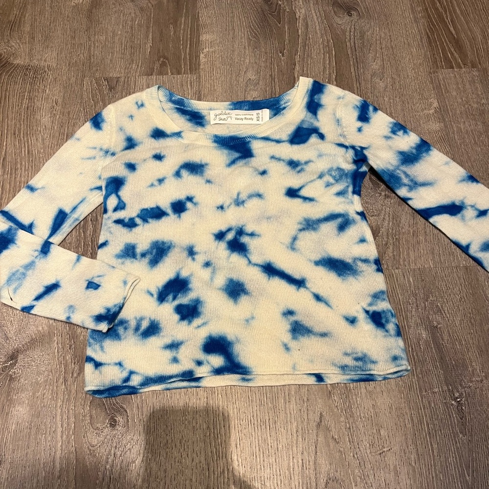 Golden sun cashmere happy fun sweater winter soft XS S $260 - Picture 2 of 5